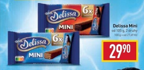 Oplatky celomáčené mini Delissa Orion
