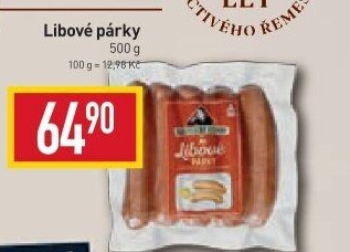 Párky libové Kostelecké uzeniny