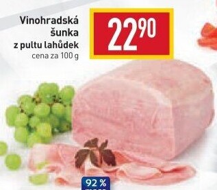Šunka vinohradská nejvyšší jakosti LE&amp