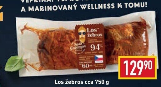 Vepřová žebra uzená Los Žebros Láďa Grileman Kostelecké uzeniny