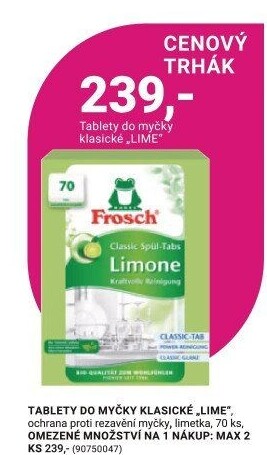 TABLETY DO MYČKY NÁDOBÍ „FROSCH EKO LIMETKA“