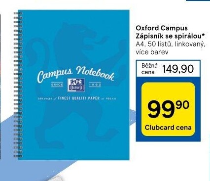 Zápisník A4 Oxford
