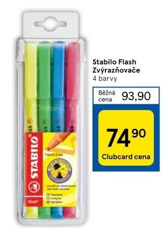 Zvýrazňovač Flash Stabilo