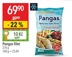 Pangasius filety mražený Nowaco