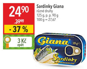 Sardinky v oleji Giana