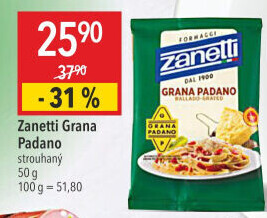 Sýr strouhaný Grana Padano Zanetti