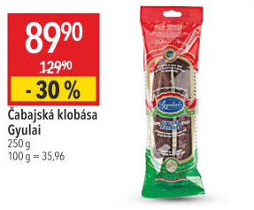Čabajská klobása Gyulai
