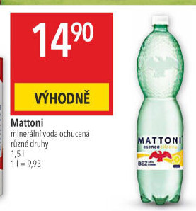 Ochucená voda Mattoni Esence