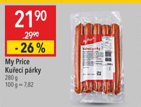 Párky kuřecí My Price