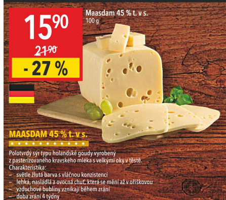 Sýr Maasdamer 45%
