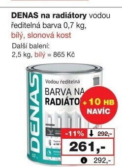 Barva na radiátory Radiátor Denas