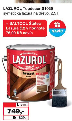 Lazura na dřevo Topdecor Lazurol