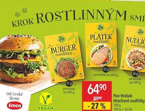 Hrachové nudličky Pan Hrášek Emco