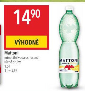 Ochucená voda Mattoni Esence