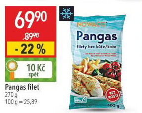Pangasius filety mražený Nowaco