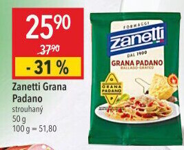 Sýr strouhaný Grana Padano Zanetti