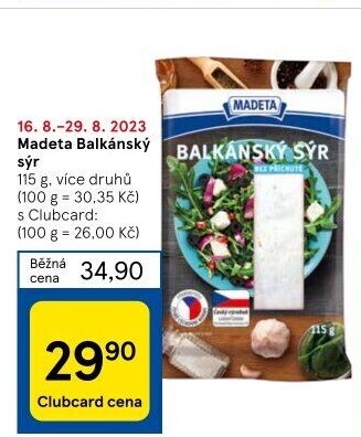 Balkánský sýr Madeta