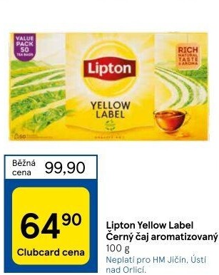 Černý čaj Yellow Label Lipton