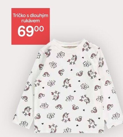 Dívčí tričko s dlouhým rukávem
