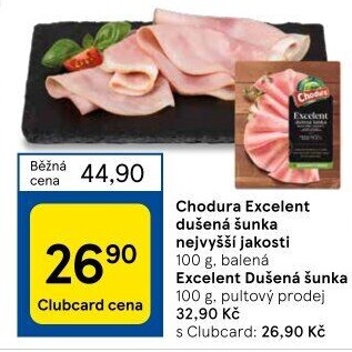 Dušená šunka nejvyšší jakosti Excelent Beskydské uzeniny Chodura
