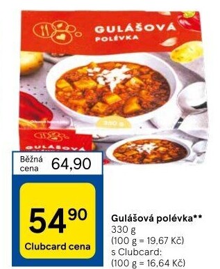Gulášová polévka hotová