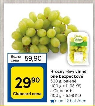 Hrozny bílé bezsemenné The Grower'