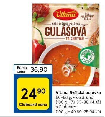 Instantní polévky Naše byšická polévka Vitana
