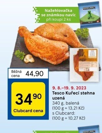 Kuřecí stehna uzená Tesco