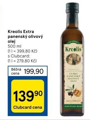 Olivový olej extra panenský Kreolis
