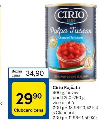 Rajčata konzervovaná Cirio