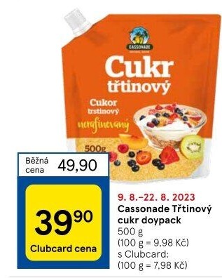 Třtinový cukr Cassonade