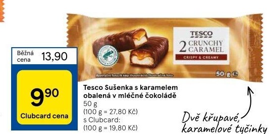 Tyčinka čokoládová Tesco