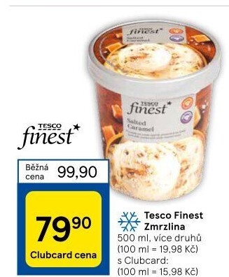 Zmrzlina v kelímku Tesco Finest