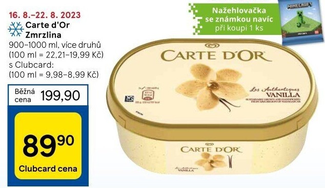 Zmrzlina ve vaničce Carte D'