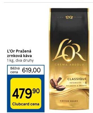 Zrnkové kávy L'
