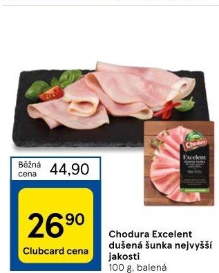 Dušená šunka nejvyšší jakosti Excelent Beskydské uzeniny Chodura