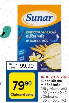 Kaše nemléčná Sunárek