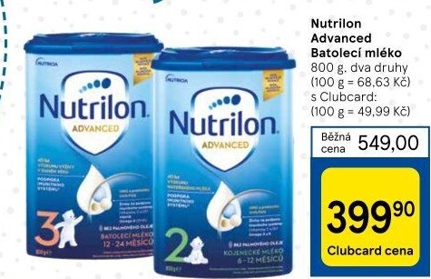 Kojenecká výživa Nutrilon Advanced