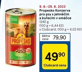 Konzerva pro psy Propesko