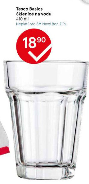 Sklenice Tesco Basic