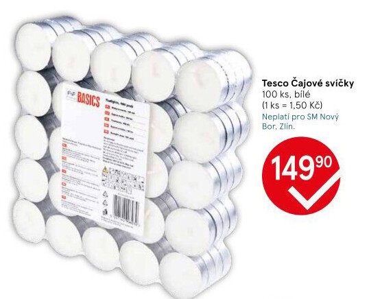 Svíčky čajové Tesco