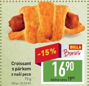 Croissant s párkem