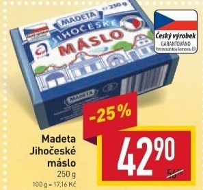 Máslo Jihočeské Madeta
