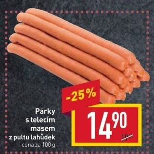 Párky s telecím masem