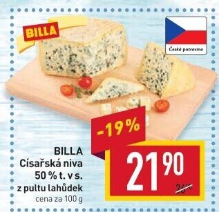 Sýr Niva císařská 50% Billa