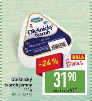 Tvaroh jemný Olešnický Moravia
