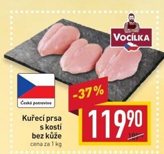Kuřecí prsa s kostí Vocílka