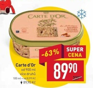 Zmrzlina ve vaničce Carte D'