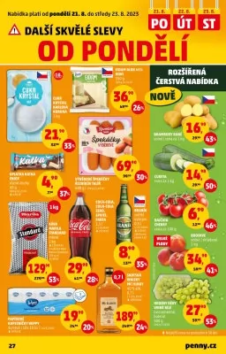 akční leták Penny Market 17.8.2023-23.8.2023