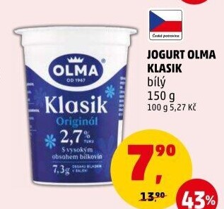 Bílý jogurt Klasik Olma